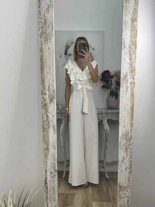 Ruffle Collar Jumpsuit
