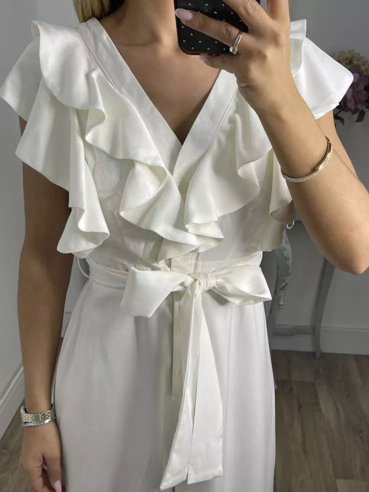 Ruffle Collar Jumpsuit