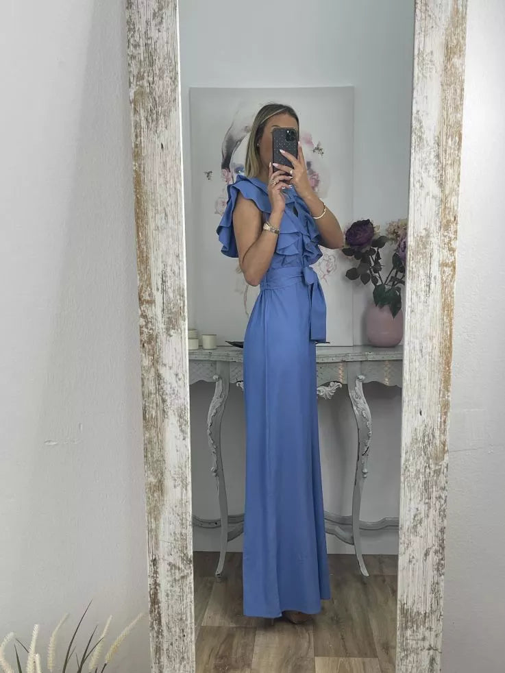 Ruffle Collar Jumpsuit