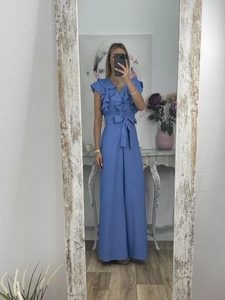 Ruffle Collar Jumpsuit