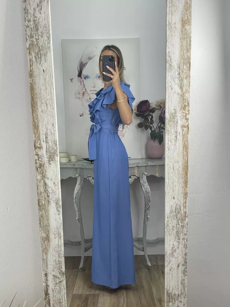 Ruffle Collar Jumpsuit