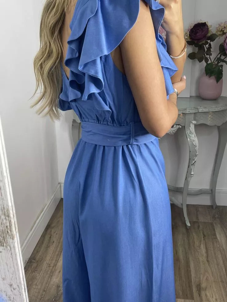 Ruffle Collar Jumpsuit